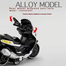 1pc Zinc Alloy Interactive Pull Back Motorcycle Toy - Extreme Detail Imitation, Exquisite Holiday Gift. It Can Also Be Collected And Displayed, As A Christmas Gift, For Collection,Back To School - Multicolor - View 8