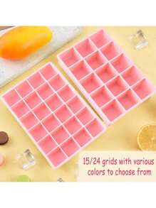 15/24-Cavity Silicone Ice Cube Trays - Classic Multi-Color Ice Cube Molds For Freezing Cocktails, Drinks, Ice Balls, Suitable For Refrigerator, Bartending, Chocolate, Beverages, Juice, Home Kitchen, Perfect Gift For Mother's Day, Father's Day, Birthdays, And Various Gatherings