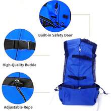 1pc Oxford Cloth Portable Pet Carrier Backpack, Suitable For Cats & Dogs Up To 30kg, Travel Friendly Cat Carrier Cat Backpack Bike Trailer