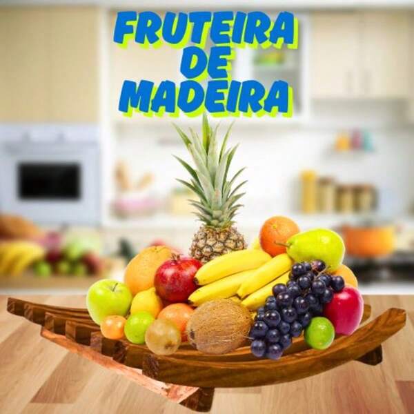 Fruteira de Mesa em Madeira organização e Estilo Linda Cozinha moderna