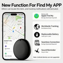 Etiquetas rastreadoras inteligentes Mini Air Tags que funcionan con Apple Find My (solo iOS), con clasificación IP67 a prueba de agua, localizador de llaves y localizador de artículos para llaves, bolsas, equipaje y talla grande (no para Android)