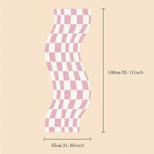 Asymmetrical Checkerboard Pattern Ins Style Bedroom Mat, Long Soft Bedside Rug, Thickened Anti-Slip Carpet For Living Room And Study, Plush - Multicolor - View 11