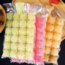 100 piezas de bolsas desechables para cubitos de hielo, bolsas congeladoras con cierre automático para cócteles y bebidas, plástico apto para alimentos, color blanco, excelente para fiestas y uso doméstico, esenciales para la cocina de verano, enfriamiento de cócteles | Diseño de autosellado | Eficacia práctica