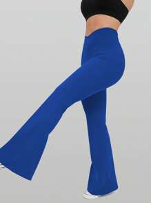 RUNONWHEELS 5 Pantaloni a vita alta a zampa, leggings sportivi per fitness quotidiano, leggings da yoga modellanti per glutei da donna, leggings a zampa con design incrociato in vita alto, adatti