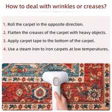 Homore Large Area Rug 6x9 Boho Floral Print Distressed Vintage Rug Traditional Floor Cover Foldable Thin Rugs Retro Accent Carpet Indoor Non Slip Washable Rugs For Living Room Bedroom, Red - 紅色 - 查看 7
