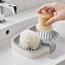 1pc Premium Dual Row Candy-Colored Soap Dish, Self-Draining Design, Easy To Clean, No Suction Cup Needed, Keeps Soap Dry, Minimalist Style, Suitable For Vanity, Bathroom, Fits Different Sizes Of Soap