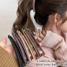 5 Stücke/2 Stücke/1 Stück elegante einfarbige Bananen Haarclips, Hochsteckfrisur Fixator, Twist Klauen, große matte Bananen Haarclips, rutschfeste Haarclips, Dutt Maker, minimalistisch leichte Kunststoff Bananen Haarclips, für den täglichen Gebrauch, starke Pferdeschwanz Fixierung, geeignet für dickes, dünnes, lockiges Haar, zum Tragen, für Partys, Arbeit, Reisen, Badezimmer, ideales Geschenk für Familie und Freunde, Valentinstag, Geburtstag, Neujahr, Partyartikel Rückkehr zur Schule