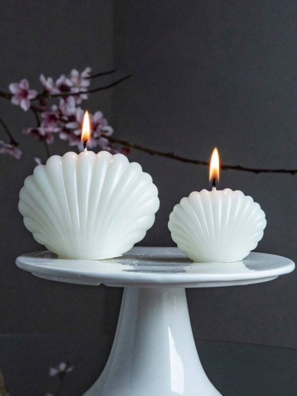1pc New Shell Candle (Small/Large), Scented Candle, Mini Candle, Soy Wax Candle, Creative Candle Decor For Home, Fragrance Candle, Room Decor, Living Room, Dining Room, Kitchen, Wedding, Wedding Decor, Birthday Decor Candle, Gift