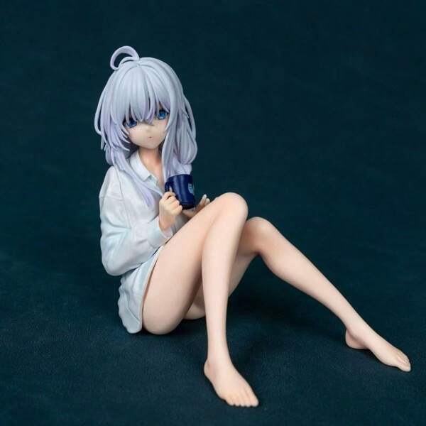 Anime-Figur von Elena, die einen Glasbecher hält, Auto-Halterung, Tisch-Deko für Anime-/2D-Fans, Schlafanzug-Pose