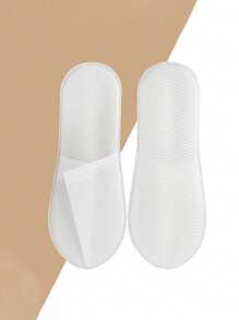 Disposable Use Hotel Slippers, Non-Slip Molded Texture, Suitable For Hotel, Hostel, Home Guest Use, Portable Back To School