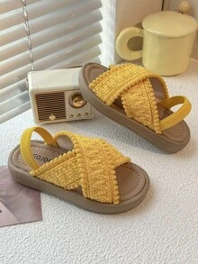 儿童手工木屑底Boaken拖鞋