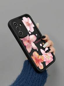 1pc Fashion Color Flower Print Thickened Anti-Drop Phone Case, Compatible With Samsung Galaxy A06/A16/A26/A25/A35/A53/A54/A55/S23/S24/25 ULTRA,International Version, Not The Domestic Version - Multicolor - View 4