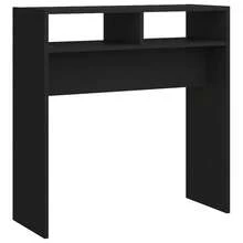 Konsolentisch Schwarz 78x30x80 cm Holzwerkstoff - Schwarz - Übersicht 2