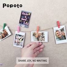 Paquete de regalo de cámara instantánea Popoto - Imprime fotografías de 3 pulgadas de colores en minutos para películas Mini11/12, con cámara con estuche de cristal, correa arcoíris y talla grande accesorios. Cámara fotográfica para regalo de vacaciones/exterior/fiesta/novia (no incluye baterías ni películas) - Juego de estuches de cristal para cámara. - Ver 10