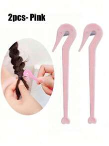 2 pièces/5 pièces Set d'outils portables pour détacher les cheveux - Crochet coupe-élastique jetable sans endommager les cheveux