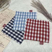 1pc/3pcs Vintage Striped Coaster Square Grid Fabric Insulation Coaster Set Coffee Cup Coaster Mug Coaster Suitable For Table Decor, Home Decor, Kitchen Decor