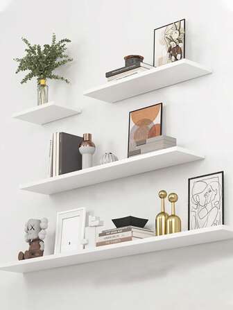 1 件壁挂式开槽搁板，用于电缆盒、橱柜存储的矩形搁板架，带配件