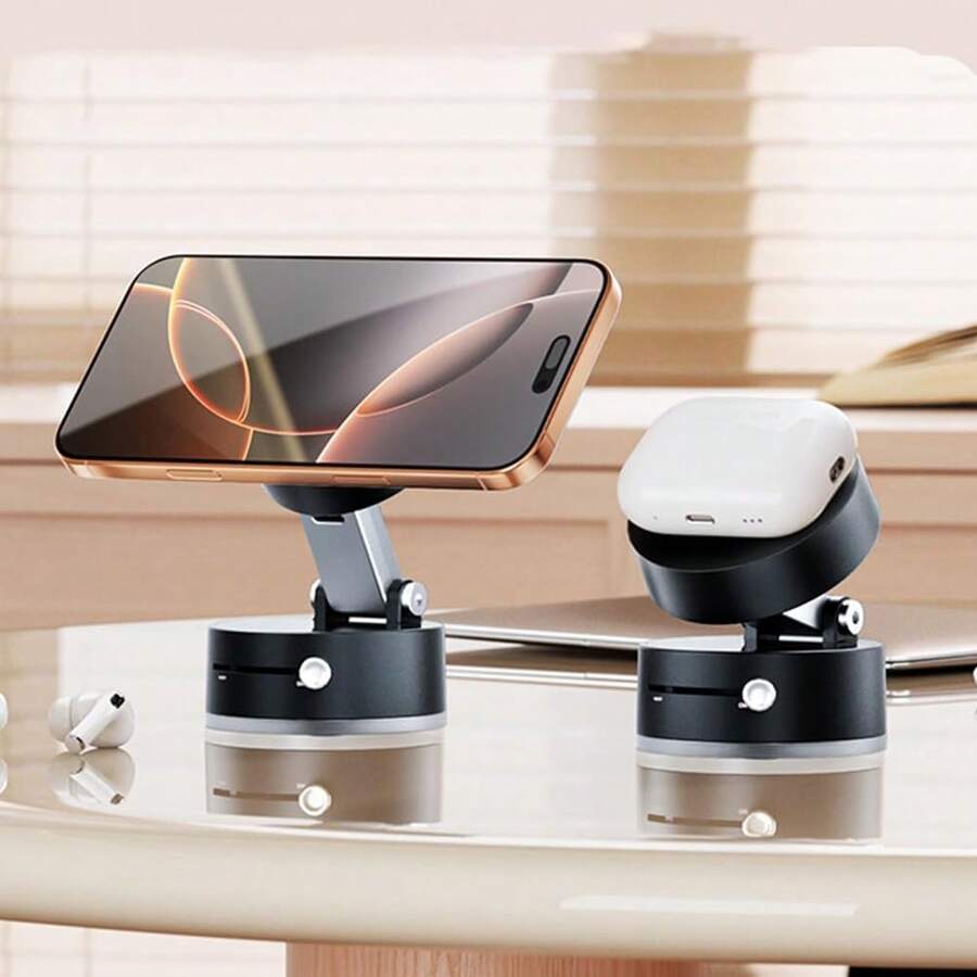 Soporte magnético para teléfono, soporte multifuncional para teléfono para uso en el hogar y la oficina, soporte magnético para teléfono para coche/gimnasio/espejo/ducha/superficie lisa, accesorio ideal para teléfonos móviles y regalo para miembros de la familia (padres, esposa, hermano, hermana) - Multicolor - Ver 1