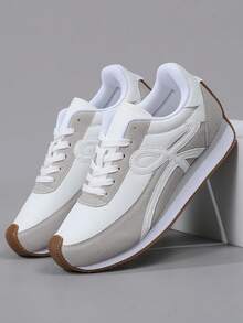 Fashionable Ladies' Sports Shoes, Non-Slip And Comfortable, Old Flower Style, Women's Casual Athletic Chunky Sneakers, New Arrival For Spring And Summer - Grey - View 6