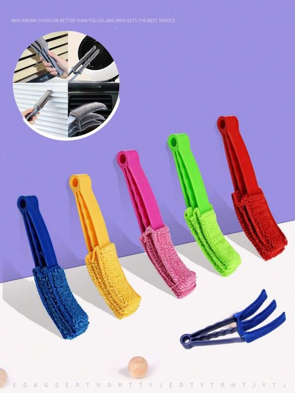 Portable Universal Home Cleaning Brush Set--Cleaning Brush & Disposable Gloves, Non-Electric Cleaning Tools For Louver, Corner, Electric Fan And Car Air Conditioner - Durable And Easy To Use, Efficient Dust Collector For Living Room And Bedroom, Air Conditioning Maintenance Tools | Easy Grab Design | Practical Cleaning Equipment