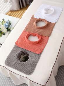 1 Pc Thick Absorbent Spa Towel Massage Sheet Set With Face Hole, Spa Bed Cover Towel For Beauty Salon, Beauty Salon Spa Supplies, Massage Table Bed Cover Towel And Massage Face Rest Cover Bathroom Decor Fall Decor Back To School For Beauty Salon Home Bathroom Shower Towels For Beaty Salon, Hotel Sports,Home Essentials, Towel, Skin Care