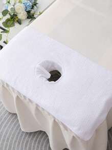 1 Pc Thick Absorbent Spa Towel Massage Sheet Set With Face Hole, Spa Bed Cover Towel For Beauty Salon, Beauty Salon Spa Supplies, Massage Table Bed Cover Towel And Massage Face Rest Cover Bathroom Decor Fall Decor Back To School For Beauty Salon Home Bathroom Shower Towels For Beaty Salon, Hotel Sports,Home Essentials, Towel, Skin Care