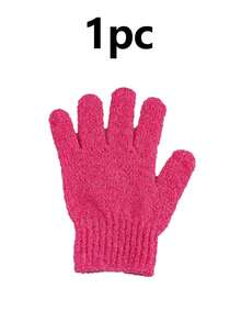 10pcs Magenta Exfoliating Gloves For Shower, SPA, Massage, Body Scrub - Medium Texture Shower Gloves For Dead Skin Removal, For Women & Men, Natural Body Cleansing Cloth, Blue Home Bathroom Decor Fall Decor Back To School - Rose Red - View 12
