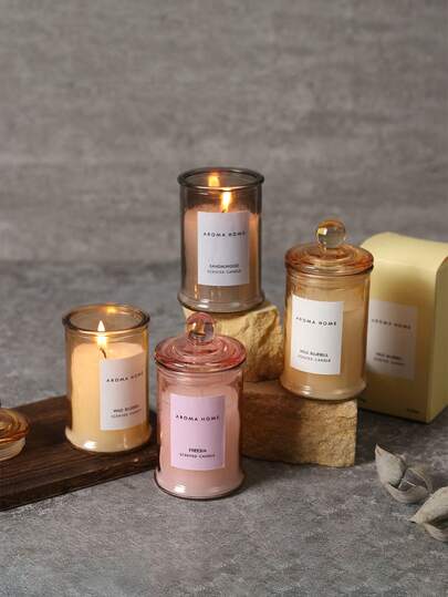 1pc Luxury Scented Candle Gift Set, Suitable For Birthday, Wedding, Thanksgiving And Christmas Decoration, Creates A Comfortable Atmosphere, Ideal For Home Decor And Graduation Gifts, Long-Lasting Indoor Fragrance, Graduation Gift