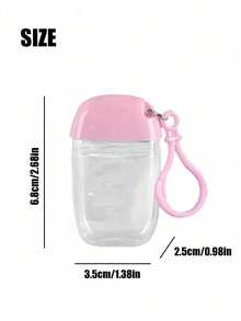 Botella vacía transparente para desinfectante de manos, de viaje, con llavero de gancho, tapa blanca abatible, tapa reutilizable, botella vacía portátil que se puede rellenar, recipiente para cosméticos, adecuado para lociones líquidas, 1oz (aproximadamente 28.3g) 30ml - Blanco - Ver 11