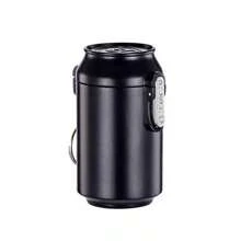 1 pieza Cenicero con forma de lata de refresco, cenicero mini portátil a prueba de viento, construcción de aleación de zinc, apto para accesorios de fumar en interiores y exteriores