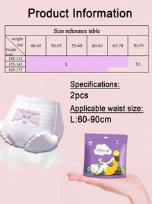 2/16pcs, Sanitary Napkins, Night Sanitary Napkins, L/Xl, Ultra-Thin And Breathable, Dry, For Postpartum Women,Period Underwear,Pantyliners,Pants Napki Overnight Protection Pants,Leak-Proof Period Underwear