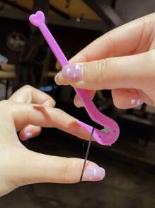 2 pièces/5 pièces Set d'outils portables pour détacher les cheveux - Crochet coupe-élastique jetable sans endommager les cheveux