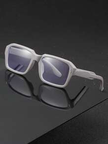 1 PC Men's Acrylic Light Business Rectangle Fashion Eyeglasses For Daily Reading And Work Commuting Glasses Accessories