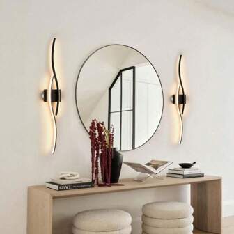 Minimalistyczne, bezprzewodowa, akumulatorowa lampa ścienna, luksusowa dekoracja domu, 1/2 opakowania, 60/80 cm, ze zdalnym sterowaniem, ściemnialne, akumulatorowe lampy ścienne, aluminiowa, akumulatorowa, bezprzewodowa lampa ścienna LED, wystrój domu, do salonu, przedpokoju, sypialni, salonu, wejścia, schodów