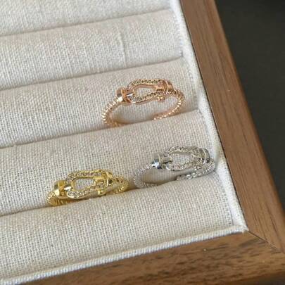 1 pièce Nouvelle bague ouverte minimaliste en argent coréenne simple recommandée, style pour femmes