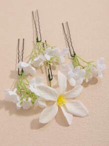 12件套简约夏季度假优雅发夹，适合花园婚礼、假日旅行及其他场合，情人节配饰