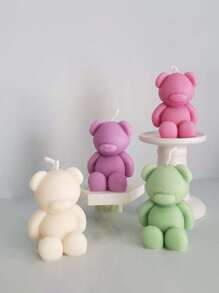 3D "Sitting Bear" Silicone Mold, Multi-Purpose DIY Plaster Crafts, Creative Home Decor, Kids Craft Tool (, Heat-Resistant, Easy Removal)