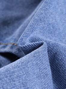 2pcs/Set Tween Girls Casual Bow & Floral Print Layered Ruffle Edge Denim Shorts