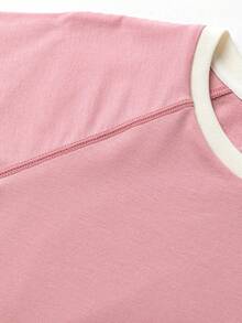 mini bala Bộ đồ ngủ lụa cho bé gái, kháng khuẩn, đồ ngủ gia đình đồng bộ mùa hè mới. - hồng - Xem 8