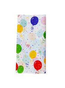 1pc Disposable Colorful Polka Dot Balloon Plastic Table Cover, Durable, Suitable For Rectangular Tables, Birthday Party, Celebration, Party Dining Table Decor | Holiday Tablecloth | Decorative Design, Dining Table Decor, All Seasons
