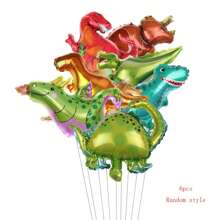 6 piezas Globos de lámina con temática de dinosaurio, para fiesta de cumpleaños, decoraciones de fiestas temáticas, globos de dinosaurios