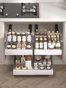 Pull - Out Kitchen Drawer Organizers - High - Capacity Storage, Effortlessly Classify Spices And Utensils, Optimize Cabinet Space