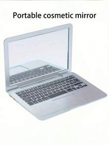 1个可折叠化妆镜，口袋大小（类似笔记本电脑设计），便携式折叠化妆镜带键盘，旅行和外出化妆必备，价格实惠，适合作为圣诞礼物、化妆品、化妆工具、廉价商品、礼物、女士礼物、圣诞礼物、赠品、旅行必备品。 - 彩色 - 查看 7
