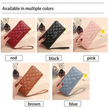 Ladies Long Wallet Cute Korean Style Large Capacity Zipper Coin Purse Clutch Phone Bag For Women Wallet Purse Wallet Keychain Wristlet Wallet - Multicolor - View 8