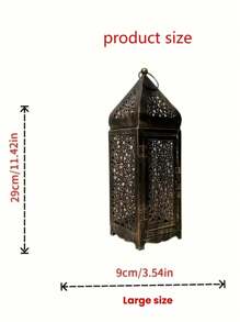 فانوس معدني على الطراز الأنيق والقديم، فانوس معدني على الطراز المغربي - حامل شمعة ديكوري إبداعي للطاولة، ديكور منزلي بموضوع العائلة، زينة حائطية احتفالية للكريسماس وهالوين والديوالي وعيد الشكر، مناسب للاستخدام الداخلي والخارجي، الشمعة غير متضمنة