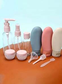 Ensemble de voyage de 11 pièces - Contenants de voyage rechargeables vides pour shampooing, revitalisant, lotion, savon, gel douche et plus, essentiels de voyage