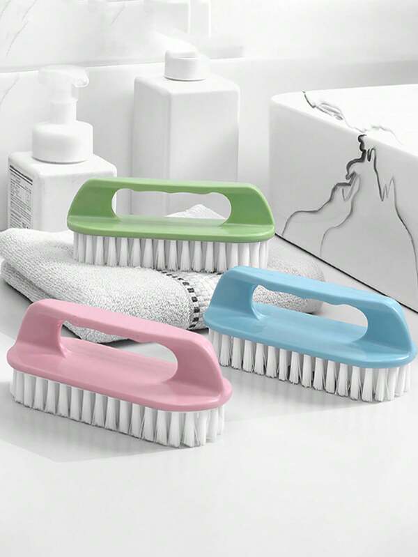 1 Pc Multi-Color Optional Household Plastic Laundry Brush Multi-Function Washbasin Brush Shoe Brush Clothes Board Brush Cleaning Brush Hard Hair Board Brush Home Essential