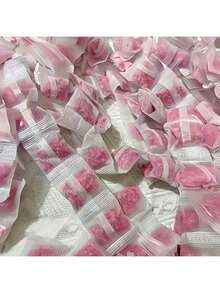 24个装玫瑰香型塑料香囊 - 防潮、防霉、室内香氛袋，适用于衣柜和家居 - 红色