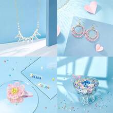 2000 Stücke/Box Makronen Dopamin-Farbperlen Schmuckherstellungs-Set