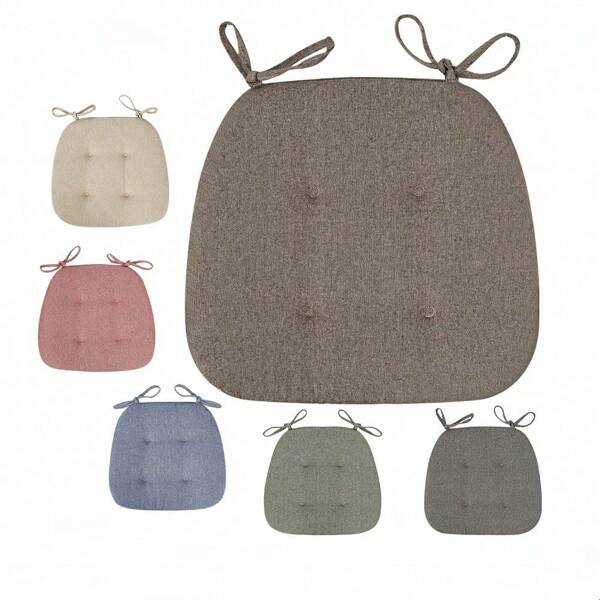 1pc Linen Chair Pad Cushion, Thicken All Season Universal Breathable Horseshoe Shaped Chair Pad For Home, Office, Student Gifts Birthday Graduation Room Decor Aesthetic Room Decor Home Decor Living Room Decor